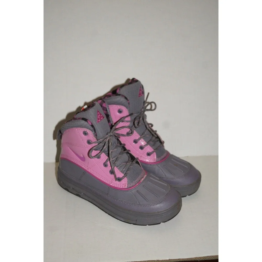 Nike ACG Woodside Boots 524876-002 Pink Gray Youth Girls Size 4Y